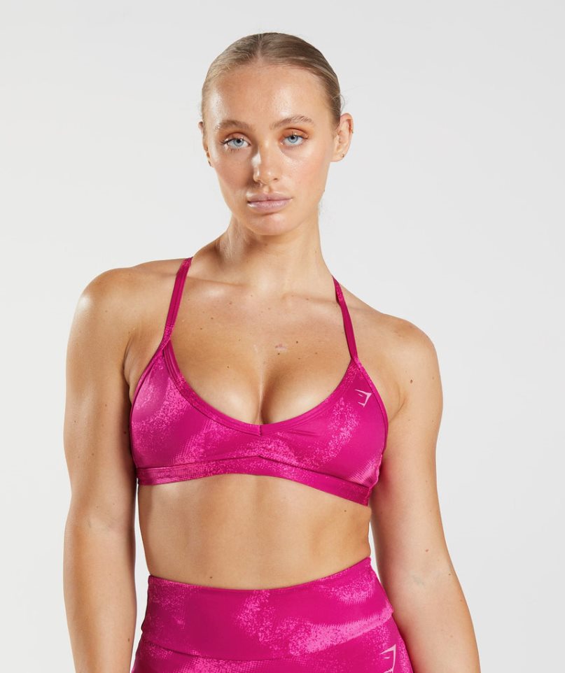 Women\'s Gymshark GS Power Minimal Sports Bra Pink | NZ 2HQPFO